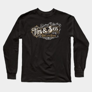 Tips & Sass - White & Tan Long Sleeve T-Shirt